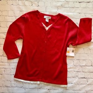 Sag Harbor Button up sweater cardigan